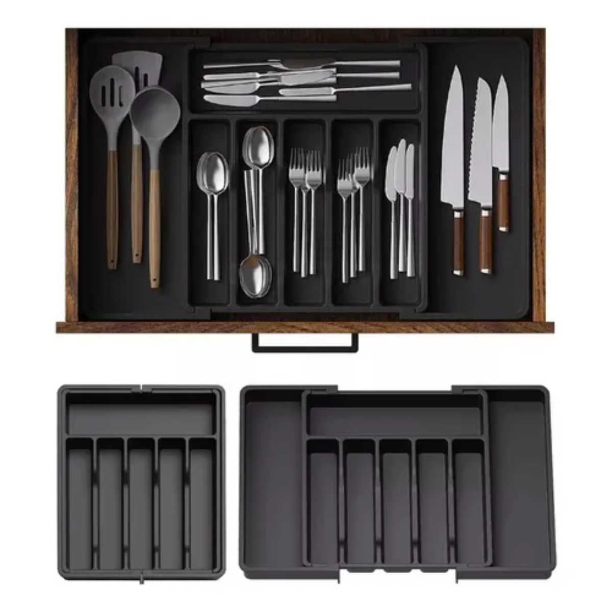 Organizador De Cubiertos Retráctil